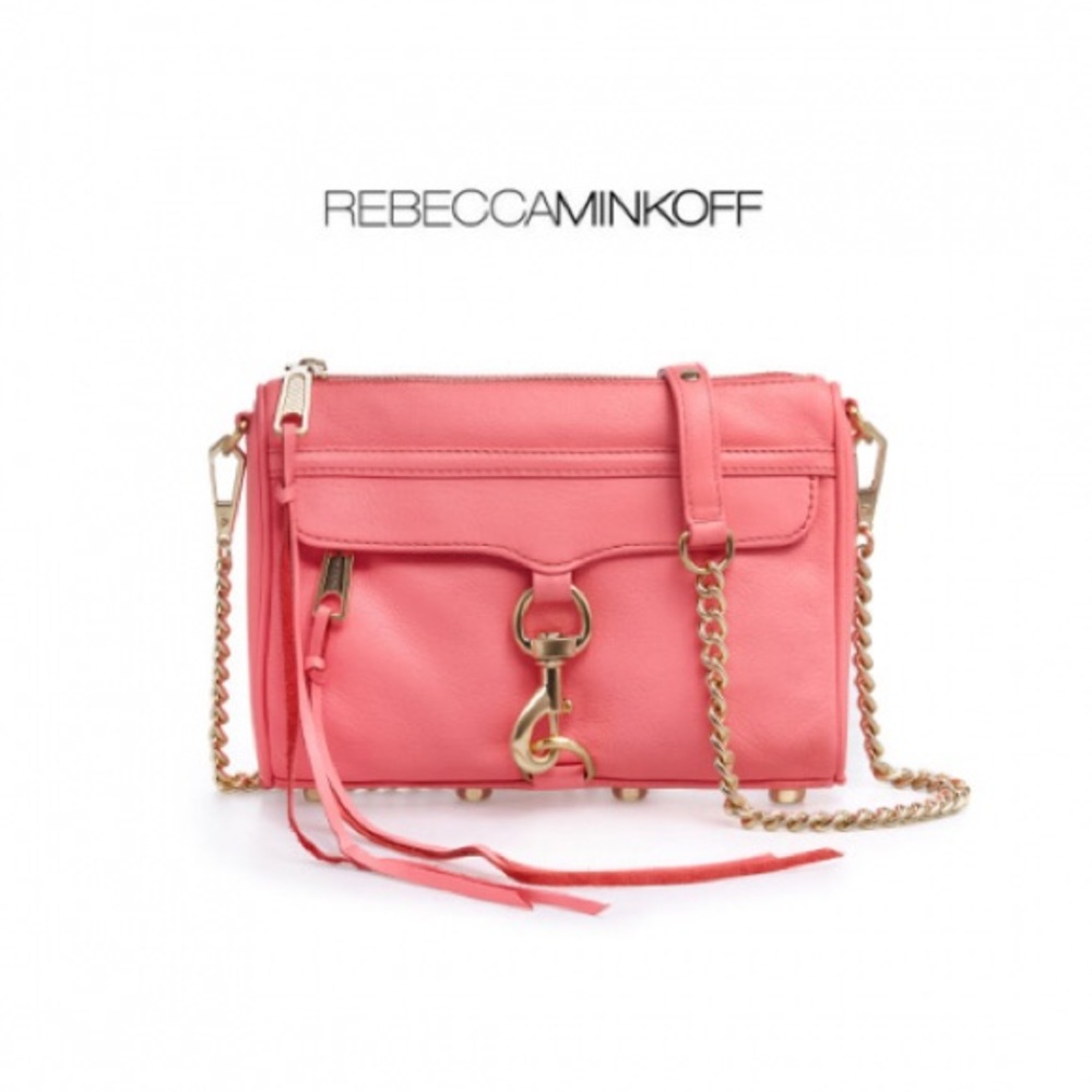 Rebecca Minkoff Mini MAC in Watermelon studs gold